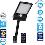 GloboStar Waterproof Solar LED Floodlight 3W Cold White 6000K with Motion Sensor and Photocell IP56