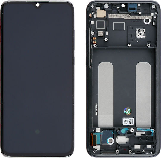 Οθόνη OLED OLED mit Touch-Mechanismus und Rahmen für Mi 9 Lite (Schwarz)