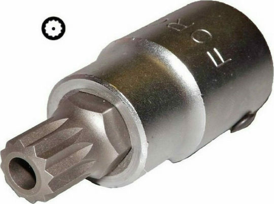 Force Bit-Stecknuss mit Spline-Bit und Antriebsvierkant 3/4'' Größe M18x80mm 1Stück