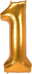 Balloon Foil Jumbo Number 1 Gold 55cm