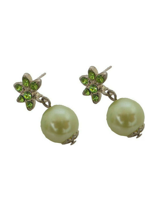 Fantazy Fantazy Pearl Earrings R42 Green