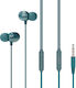 X5 In-ear Handsfree με Βύσμα 3.5mm Μπλε