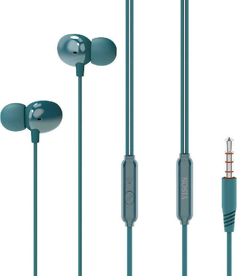 X5 In-ear Handsfree με Βύσμα 3.5mm Μπλε