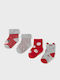 Mayoral Girls 4 Pack Ankle Socks Red