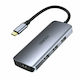 Choetech USB-C Docking Station με 4K PD Ethernet Γκρι (HUB-M19)