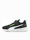 Flyer Runner V Ps Kids Sports Shoes Running with Hoop & Loop Closure Black