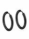 Piercing.gr Hinged Ring Thick 12mm Clicker Earring Made of Steel 12 x 1.2mm Black