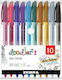 Zebra Doodler'z Stift Rollerball mit Mehrfarbig Tinte 10Stück