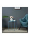 Round Side Metal Coffee Table Light Blue W42xL42xH53cm