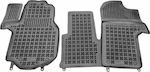 Novline Front Mats Tray Type 2pcs from Rubber for Volkswagen Crafter Black