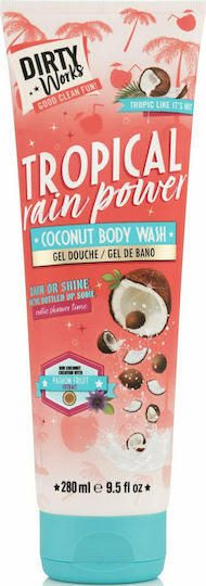 Dirty Works Tropical Rain Power Coconut Αφρόλουτρο Ενυδατικό 280ml