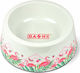 Dashi Flamingo Schalen Futter & Wasser für Hund 1.7lt in Weiß Farbe