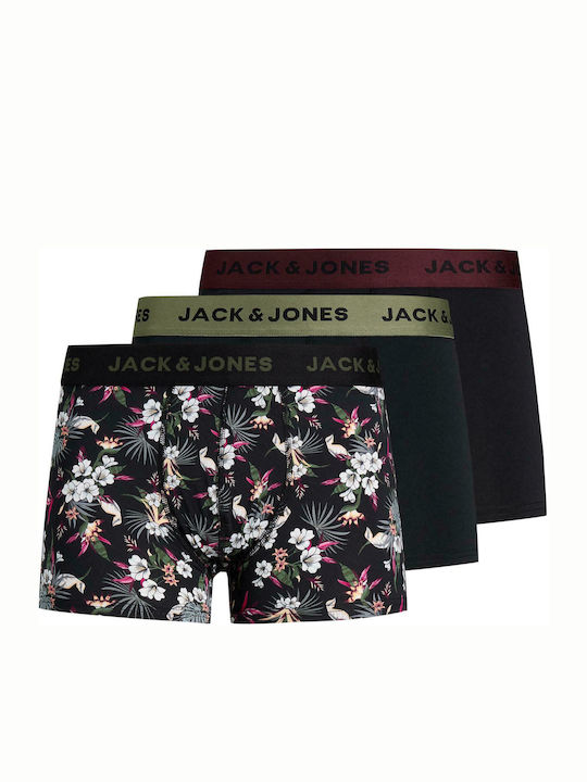 Jack & Jones Boxeri pentru bărbați Multicolor cu modele 3Pachet