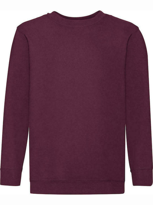 Fruit of the Loom Kinder Sweatshirt Burgundisch...