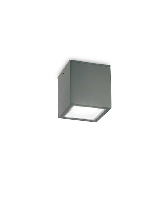 Ideal Lux Πλαφονιέρα Οροφής Εξωτερικού Χώρου GU10 σε Γκρι Χρώμα 251516