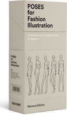 Poses for Fashion Illustration (Card Box), 100 de carduri esențiale de șabloane de figuri pentru designeri
