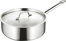 GTSA Stainless Sauce Pan Capacity 1.2lt with Diameter 16cm and Height 6cm.