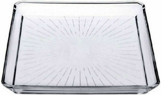 Espiel Madlen Plate Desert Glass Transparent with Diameter 20cm