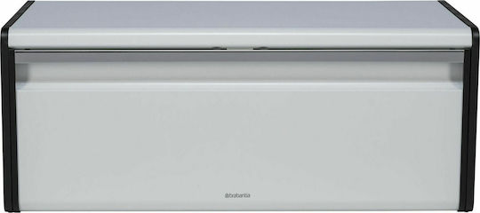 Brabantia Fall Front Bread Bin Bread Box with Lid Metallic White 46.5x25x18.7cm Brabantia Fall Front Bread Bin Bread Box with Lid Metallic White 46.5x25x18.7cm