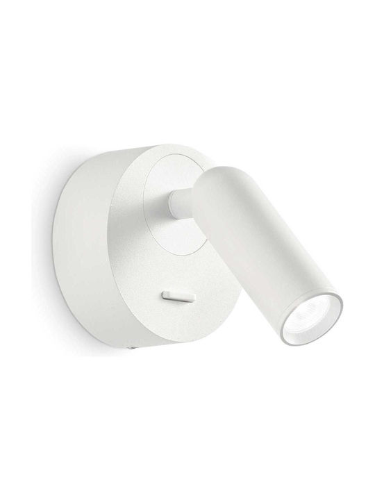 Ideal Lux Bean Round Ap Klassisch Leuchte Wand mit Integrierter LED und Warmweißes Licht 7x8.5x7cm
