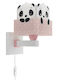 Ango Παιδικό Φωτιστικό Τοίχου Led Πλαστικό Panda Pink