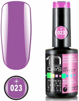 10 Days Gel Effect Ημιμόνιμο Βερνίκι Νυχιών Χωρίς Φουρνάκι 023 Μωβ 11ml