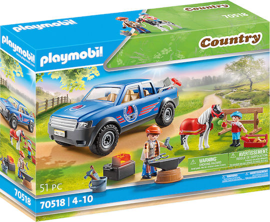 Playmobil Държава Mobile Blacksmith with Light Effect за 4-10 години