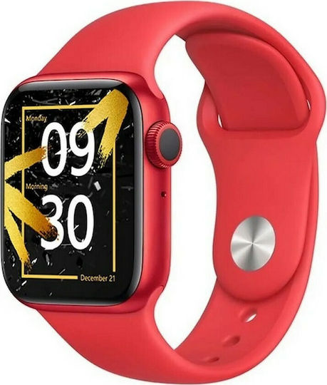 T55+ 44mm Smartwatch with Heart Rate Monitor (Red)