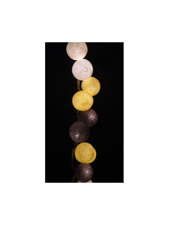 Beelights Beneficial Garland 2.4m with 20 Handmade Cotton Sugar Balls