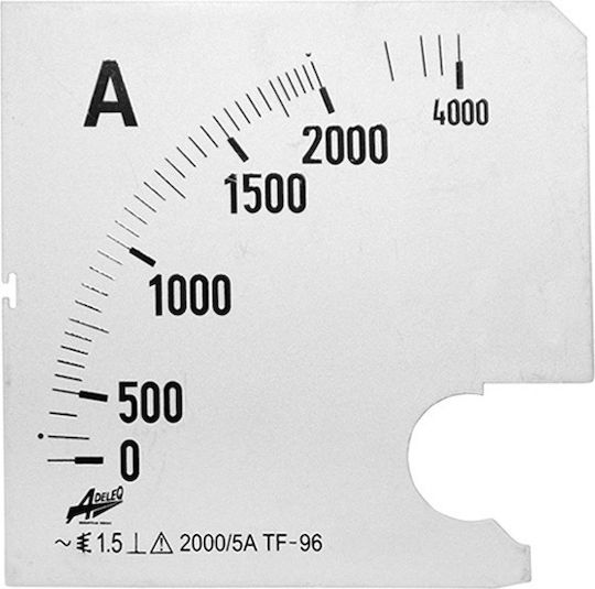 Adeleq Semnalizare Clădiri Industriale Plăcuțe indicatoare pentru ampermetre 2000/5A 11-420007