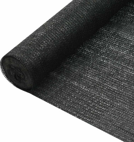 vidaXL Ορθογώνιο Δίχτυ Σκίασης Μαύρο σε Ρολό 1.8x25m 75gr/m²