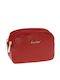 Small Leather Women's Wallet Classic with RFID Red
