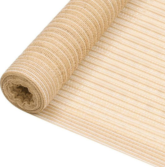 vidaXL Ορθογώνιο Δίχτυ Σκίασης Μπεζ σε Ρολό 1x25m 195gr/m² από HDPE 195gr/m²