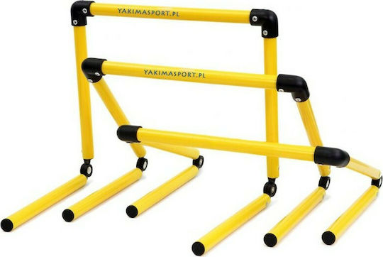 Yakimasport Εκπαιδευτικό Εμπόδιο σε Κίτρινο Χρώμα Folding Hurdle with Adjustable Height