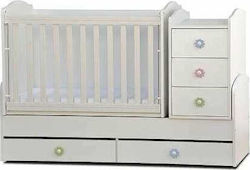 Dizain Baby Convertible Baby Crib Nia White for Mattress 60x110cm Dizain Baby Convertible Baby Crib Nia White for Mattress 60x110cm