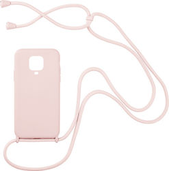 Sonique Carryhang Liquid Umschlag Rückseite Silikon 0.5mm Rosa (Redmi Note 9S / 9 Pro / 9 Pro Max)