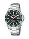 Festina Ανδρικό Ρολόι 44mm Χρονογράφος Αυτόματο με Ασημί Μεταλλικό Μπρασελέ