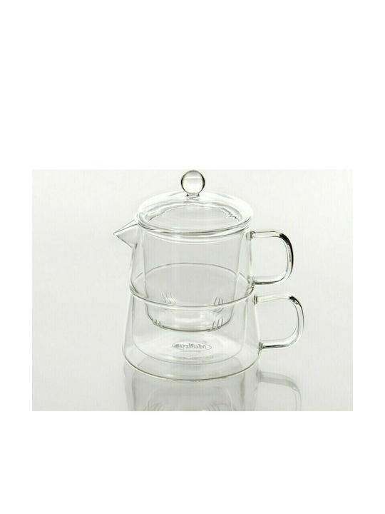 Madras GTWC-04 Teapot with Cup and Filter Glass...