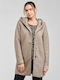Women's Walnut Peacoat with Hood