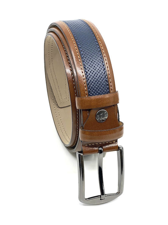 Legend Accessories Ανδρική Ζώνη Δερμάτινη Μπλε ...