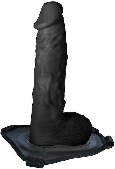 Nanma Erection Assistant Hollow Strap On Harness with Dildo 24cm in Black Color