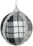 Set of 4 Large Gray Ball Ornaments 10cm