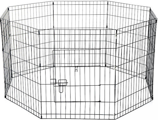 Pawhut Foldable Park Dog Multifunctional 76x61cm made of Metal in Black Color 76 x 61cm