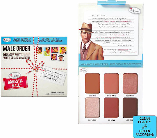 theBalm Domestic Eyeshadow Palette Palette with Pressed Powder Eye Shadows in Solid Form 10.5g