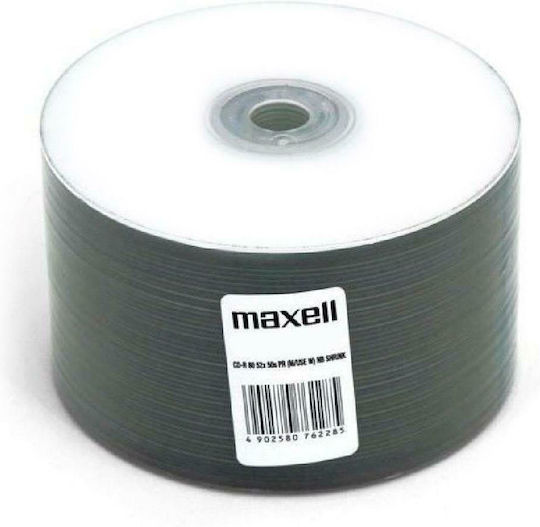 Maxell Εγγράψιμα CD-R 52x 700MB Cake Box 50τμχ