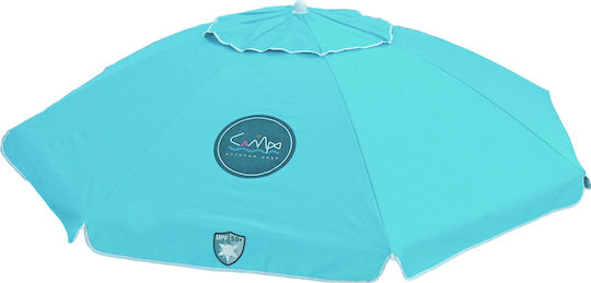 Campo Campo Samba 200 Beach Umbrella Diameter 1.9m with UV Protection Light Blue