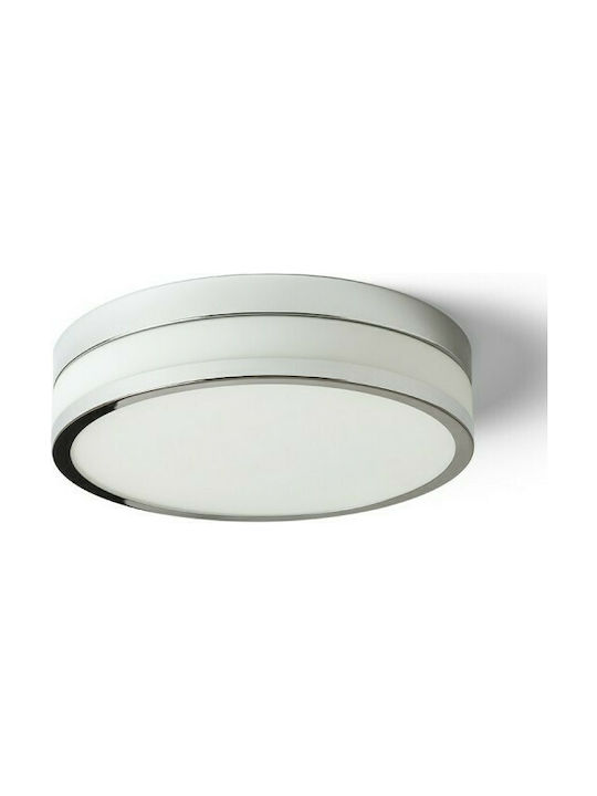 Rendl Light Studio Cira Πλαφονιέρα Οροφής Μπάνιου 35εκ. Ασημί με Ενσωματωμένο LED