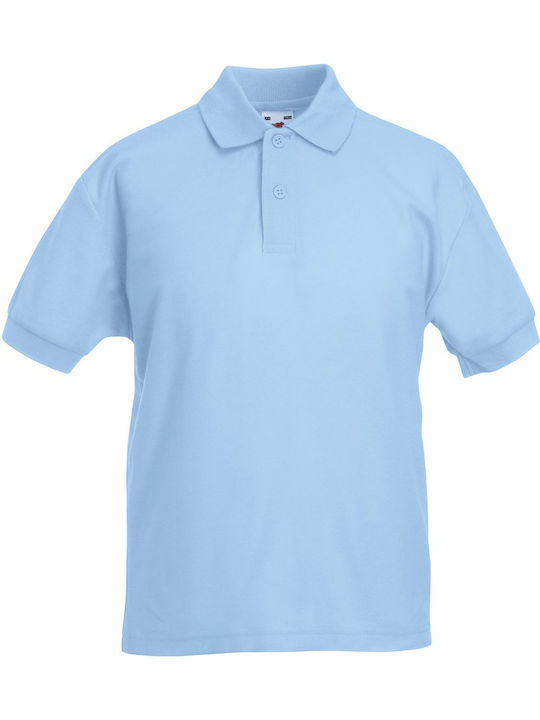 Fruit of the Loom Kids Polo Short Sleeve Light Blue