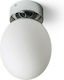 Rendl Light Studio Meringue Πλαφονιέρα Οροφής Μπάνιου 16εκ. Ασημί με Ντουί E27