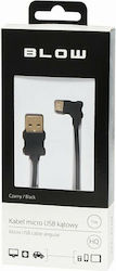 Blow DM-090 Angle (90°) USB 2.0 σε micro USB 1m Μαύρο